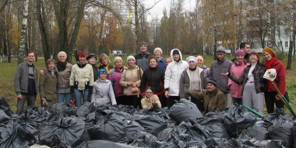 Photo: cleaning of the territory in the city of Orel, April 2017.
