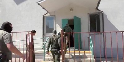 Photo: disruption of worship in a separate territory of the Luhansk region of Ukraine (August 2017)