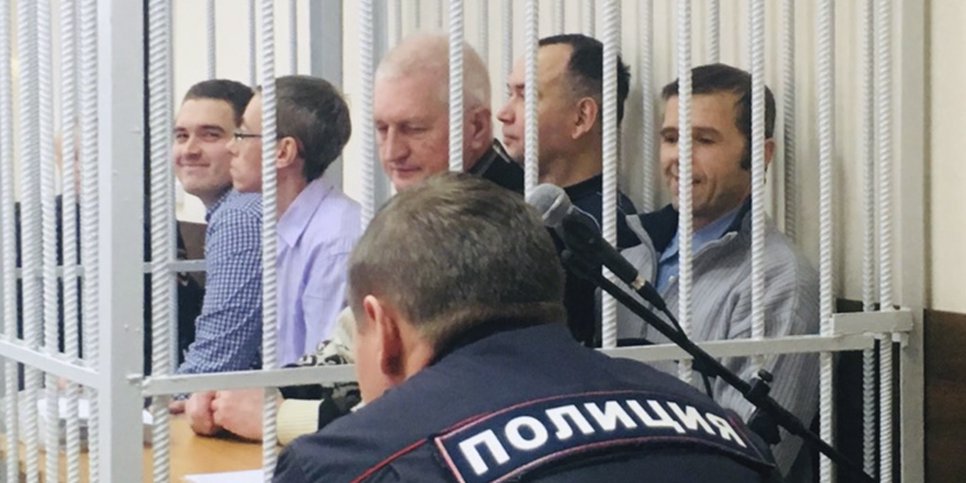 Foto: Testigos de Jehová en el banquillo de los acusados en Kirov. Año 2018
