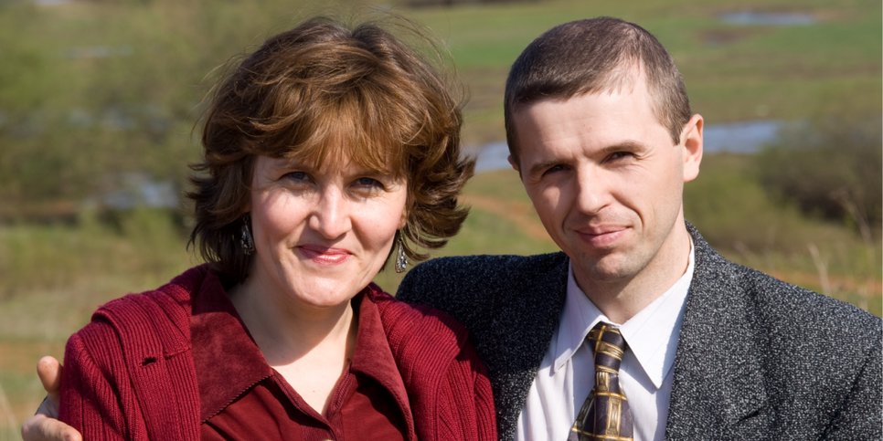 Photo : Evgueni Souvorkov, libéré à Kirov, avec sa femme Svetlana
