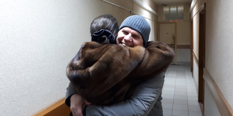 Foto: Vladimir Alushkin nach 184 Tagen hinter Gittern. Januar 2019
