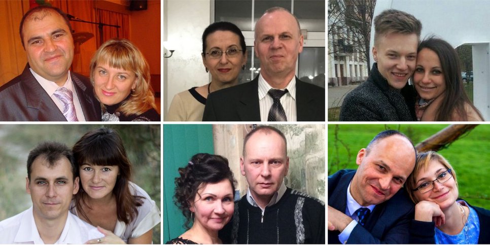 在照片中，从左到右，从上到下：阿尔乔姆和阿列夫蒂娜·巴格拉蒂安、弗拉基米尔和塔季扬娜·阿卢什金、谢尔盖和瓦莱里娅·雷曼、德米特里和埃琳娜·巴尔马金、米哈伊尔和埃琳娜·波波夫、谢尔盖和阿纳斯塔西娅·波利亚科夫

