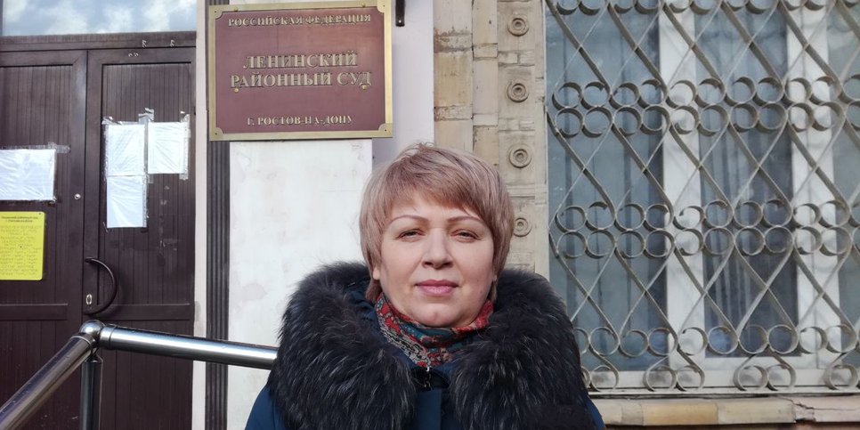 Sur la photo : Galina Parkova, Rostov-sur-le-Don. 25 janvier 2021