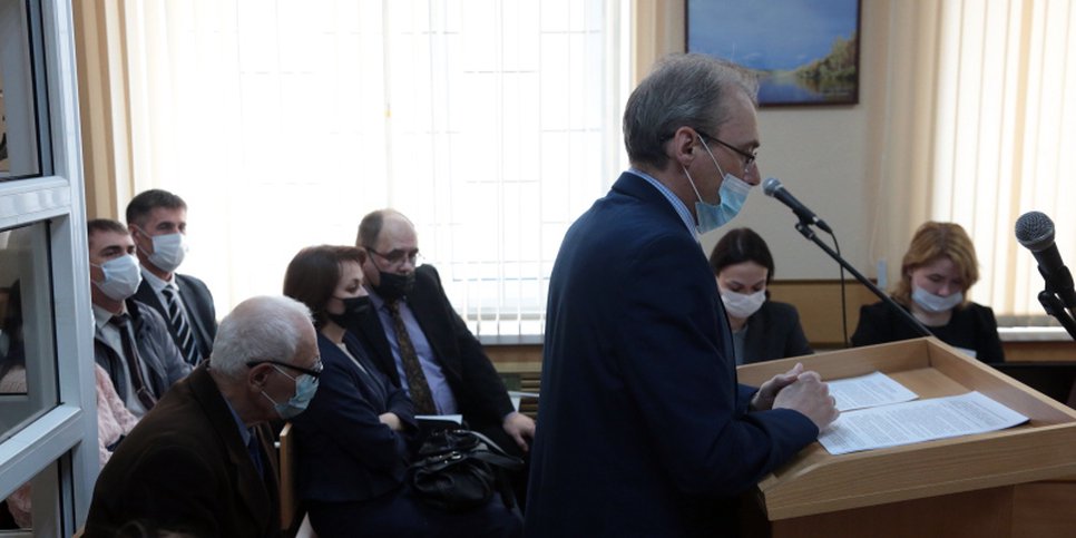 Juri Vaag ja muut syytetyt viimeisessä puheessaan Permissä. huhtikuu 2021