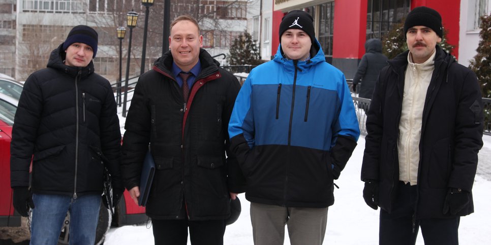 Auf dem Foto: Konstantin Matrashov, Ilham Karimov, Aidar Yulmetyev, Vladimir Myakushin