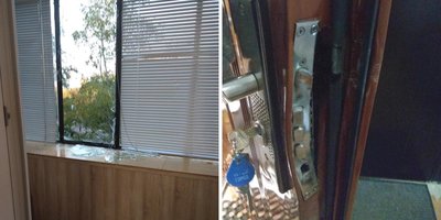 Durante l&rsquo;assalto, le forze di sicurezza hanno abbattuto finestre e porte. Chelyabinsk. Settembre 2022