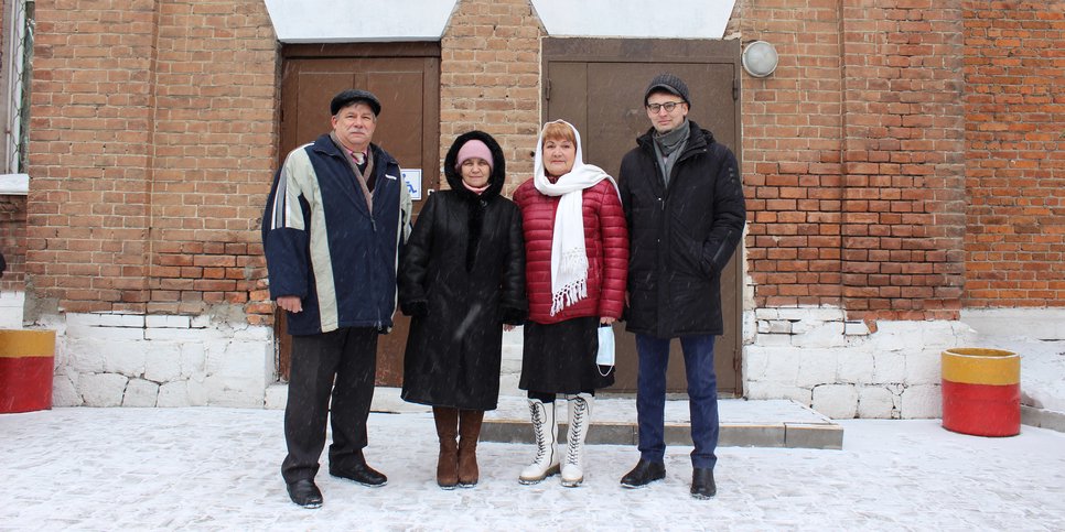 Aleksey Trofimov, Olga Panyuta, Olga Opaleva, Dmitriy Malevaniy el día del veredicto. Febrero 2023