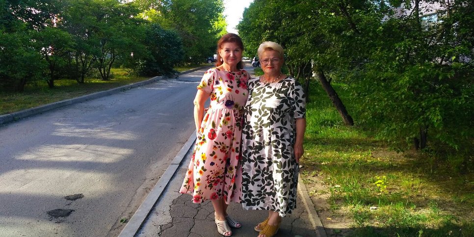Lyubov Ovchinnikova e Lyubov Kocherova, julho de 2023