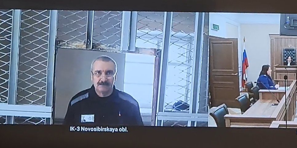 Sergey Ananin durante l'udienza d'appello in videoconferenza, 30 gennaio