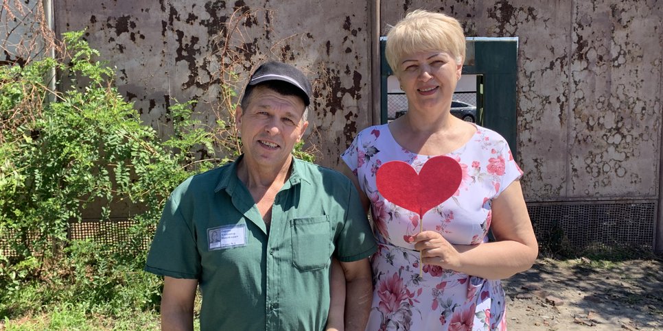 Aleksandr Parkov and his wife Galina on the day of his release, August 9, 2024