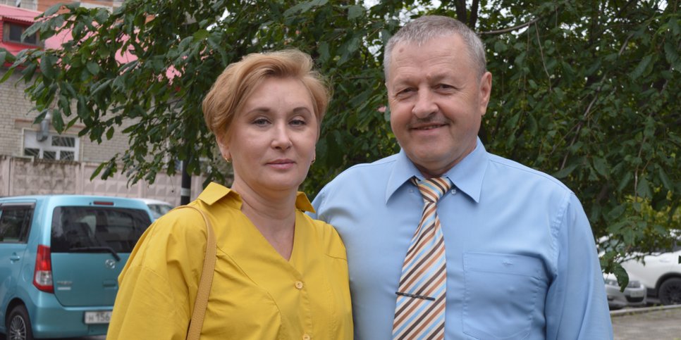 Valeriy Rabota und seine Frau Elvira, Juli 2024