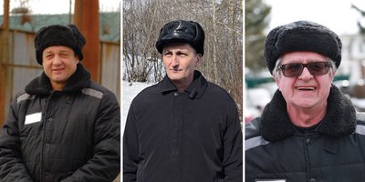 Artur Putintsev, Vladimir Melnik e Vladimir Piskarev il giorno dell&rsquo;uscita, 9 aprile 2025