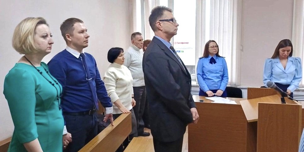 Nikolay Kupriyanskiy and the Chausovs during the sentencing. December 2, 2024