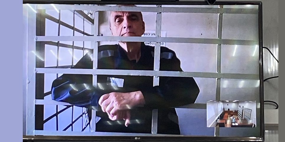 Anatoliy Marunov durante la sesión judicial por videoconferencia, 28 de julio de 2025