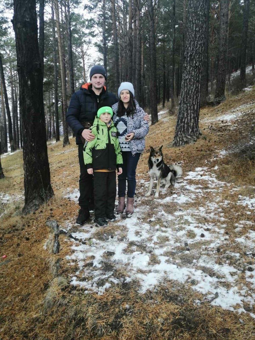 Михаил Мойш с женой и старшим сыном